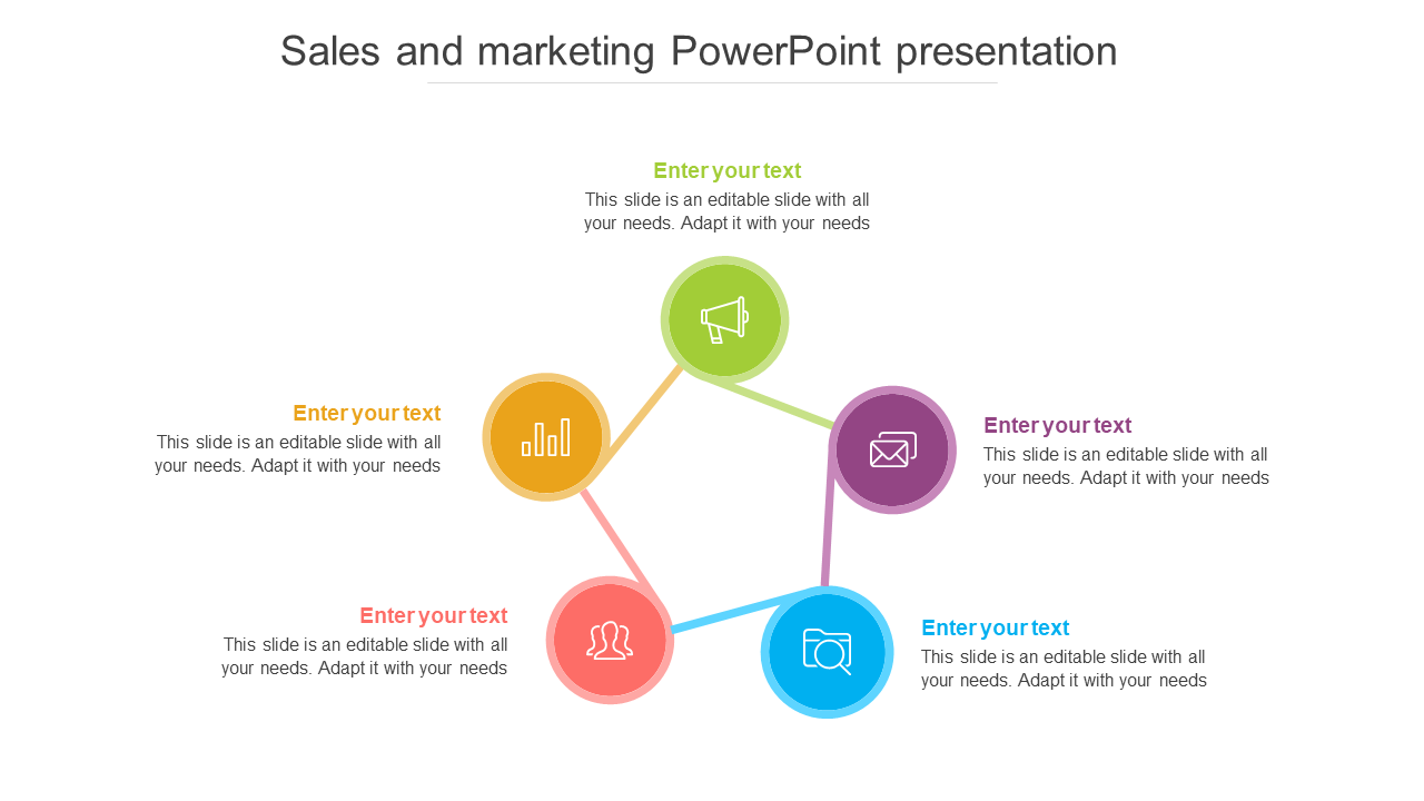 Sales And Marketing PowerPoint Presentation-Pentagonal Model